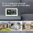 thumbnail image 2 of Weather Station Wireless Indoor Outdoor, Weather Thermometer with Atomic Clock, Large Display Temperature and Humidity Monitor with Alert, Weather Forecast and Barometric Pressure, White, 2 of 13