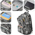 thumbnail image 4 of Highland Cow and Calf Print Backpack for School, Cute School Bag with Adjustable Shoulder Straps and Padded Back, 16.9"x12.6"x5.9", 4 of 5