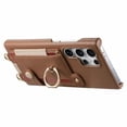 thumbnail image 3 of For Samsung Galaxy S26 Ultra 5G 6.9" Phone Case Wallet With Card Holder,PU Leather Case,Ring Holder Kickstand Magnetic Protective Women Men Cover With Shoulder Strap,Brown,For Galaxy S26 Ultra 5G, 3 of 10