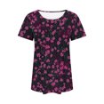 thumbnail image 2 of Camisetas de Manga Corta de Verano para las Mujeres Impresas con Cuello Redondo, Poliéster Ligero Top de Verano Casual, 2 of 5