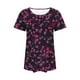 thumbnail image 2 of Camisetas de Manga Corta de Verano para las Mujeres Impresas con Cuello Redondo, Poliéster Ligero Top de Verano Casual, 2 of 5