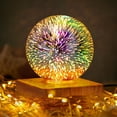 thumbnail image 4 of 3D glass night light usb power table lamp wooden base, 9 cm diameter, 4 of 8