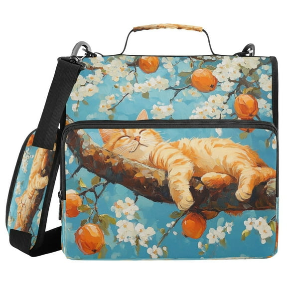 YAZAOO Zipper Binder trapper keeper Documents Organized Design Sweet Dreams in Citrus Printed