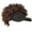 brown, variant on Jiibva Short Kinky Curly Hair Extension Baseball Cap Hat Hair Pieces for Women Black Baseball Cap Short Synthetic Hair Extensions Adjustable