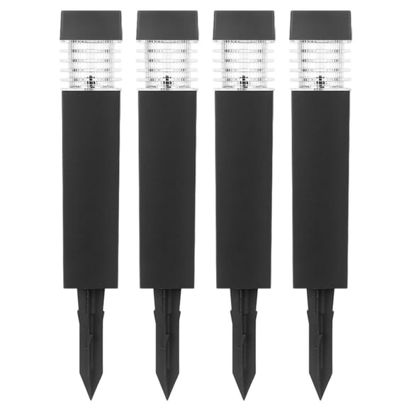jinwen 4 Pieces Solar Pathway Light Outdoor Sidewalk Light for Backyard Path Garden Warm Light