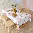thumbnail image 2 of Pioneer Flower Floral Print Pattern Rectangle Tablecloth 60"x120",Waterproof Polyester Rectangle Table Cloth, Wipeable Spillproof Polyester Tablecloth for Dining, Camping, Indoor and Outdoor, 2 of 6