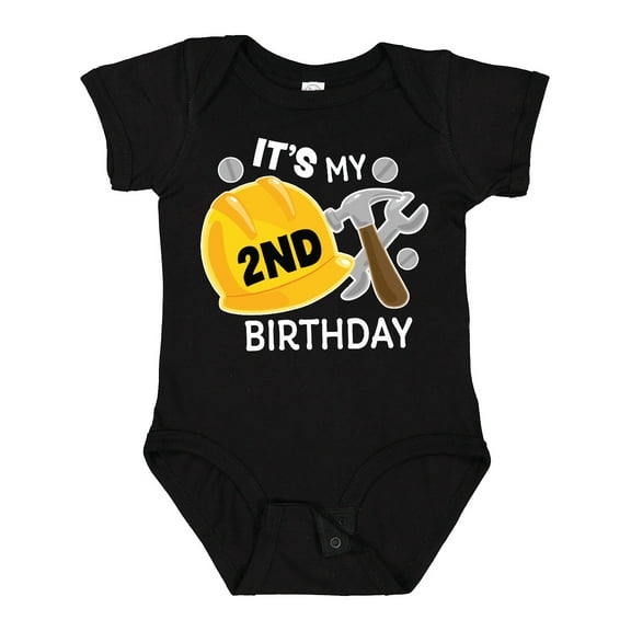 Inktastic Its My 2nd Birthday with Construction Tools Boys Baby Bodysuit