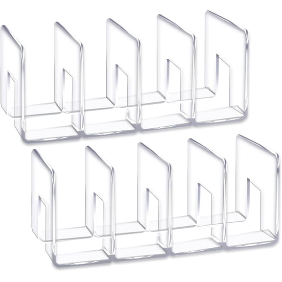 2-Pack Clear Acrylic Organizer - 3/4 Sections Desk File Sorter & Purse Divider, Hot Deal Space-Saver for Office Pros & Closet Organizers
