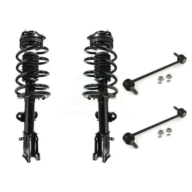 Transit Auto Front Complete Shock Assembly and TQ Link Kit for Car Dodge Grand Caravan Chrysler Town & Country Volkswagen Routan - Left Right Side (Driver Passenger) KSS-100845
