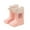 Pink, variant on Hpapadks Girls Rain Boots Kids Booties Non Slip Outdoor Play Lightweight Comfortable Rainboots Kids Waterproof Boots Blue