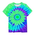 thumbnail image 5 of Xdegoge Big Girls Cute Flower Graphic T Shirts Casual Tie Dye Pattern Tops Short Sleeve Crewneck Soft Comfy Summer Playwear Kids Breathable School Active Tees, 5 of 5