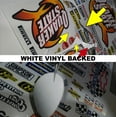 thumbnail image 4 of White Vinyl R/C Racing Sponsor Sticker Gang Sheet -1/4-1/5 � 1/6th Scale Model Decal Sticker Sheet 19 Radio Control Lexan Body � Die-Cut to Shape - Peel & Stick � Water Slide Old Car, 4 of 8