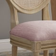 thumbnail image 3 of Noble House Theodore French Fabric Dining Chairs, Set of 2, Pink, 3 of 6