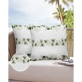 thumbnail image 6 of Pack of 2 Outdoor Pillow Covers, Watercolor Tropical Plants Palm Plantain Turtle Leaf Waterproof Square Throw Pillowcase Cushion Decorative Pillow Covers for Couch Patio Tent, 16x16 in, 6 of 6