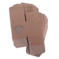 thumbnail image 3 of 50x Caja de de papel Kraft Caja de ventana de corazones marrones, 3 of 9