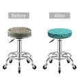thumbnail image 4 of Goofa Beautiful Seashells Printed Stool Covers Round, Waterproof Round Bar Stool Covers Anti-Slip Round Bar Stool Seat Cover with Elastic Bands Durable -13 inch, 4 of 7