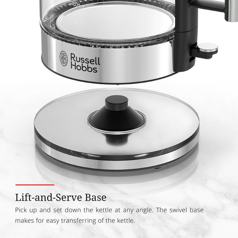 RUSSELL HOBBS Stainless Steel Electric Tea Kettle 1.7L Tested & Works  Farberware