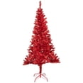 thumbnail image 2 of Northlight Artificial Tinsel Christmas Tree - 6' - Red - Unlit, 2 of 6