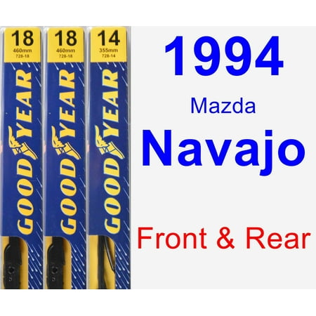 - 1994 Mazda Navajo Wiper Blade Set/Kit (Front & Rear) (3 Blades) - Premium