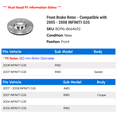 thumbnail image 2 of Front Brake Rotor - Compatible with 2005 - 2008 INFINITI G35 2006 2007, 2 of 2