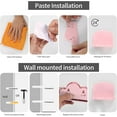 thumbnail image 7 of Small Floating Shelves Mini Cloud Shelves Hanging Display 6 Inch Wall Shelf for Bathroom Livingroom Bedroom,3 Pack,with 2 Types of Installation, Pink, 6"D x 3"W x 3.5"H, 7 of 7