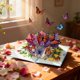 thumbnail image 3 of Tarjetas de felicitación con forma de ramo desplegable 3D con forma de mariposa CawrdWish, 3 of 7