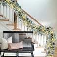 thumbnail image 4 of JVBTVB Christmas Rattan Garland with Lights, 10ft Battery Operated LED Holiday Decor for Staircase, Doorway, Fireplace Christmas Tree, Includes Pine, 4 of 6