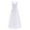 White, variant on CHICTRY Girls V Neck Mesh Flower Girl Dress Cutout Back Princess Bridesmaid Dress Pink 14