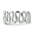thumbnail image 3 of Sterling Silver Rhodium-plated Fancy Swirls Band QR6898, 3 of 6