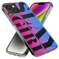 thumbnail image 2 of MUNDAZE Apple iPhone 13 Mini Shockproof Clear Hybrid Protective Phone Case Pink Blue Clear Funny Text Quote Slay Girl Cover, 2 of 5