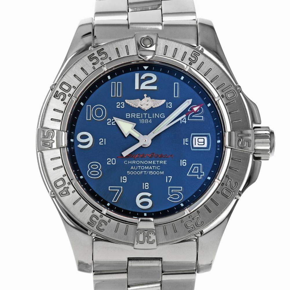 Breitling - Pre-Owned Breitling Superocean A17360 Steel Watch ...