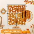 thumbnail image 4 of dinii Hello Fall Kitchen Window Curtains and Valances Set 36 Inch, Thanksgiving Harvest Pumpkins Orange Short Tier Curtain for Cafe Living Room Bathroom, Autumn 3 Pieces Set Kitchen Decor, 4 of 6