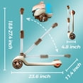 thumbnail image 4 of JUNLING Kick Scooter for Kids, Toddler Scooter with 3 Light Up Wheels and Adjustable Height for Children 3-14 Years Old Girls and Boys, Brown, 4 of 6