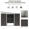 thumbnail image 4 of Outsunny 11' x 9' Metal Outdoor Storage Shed, Garden Utility Tool House with Double Lockable Doors for Backyard, Patio, Lawn, Garage, Gray, 4 of 10