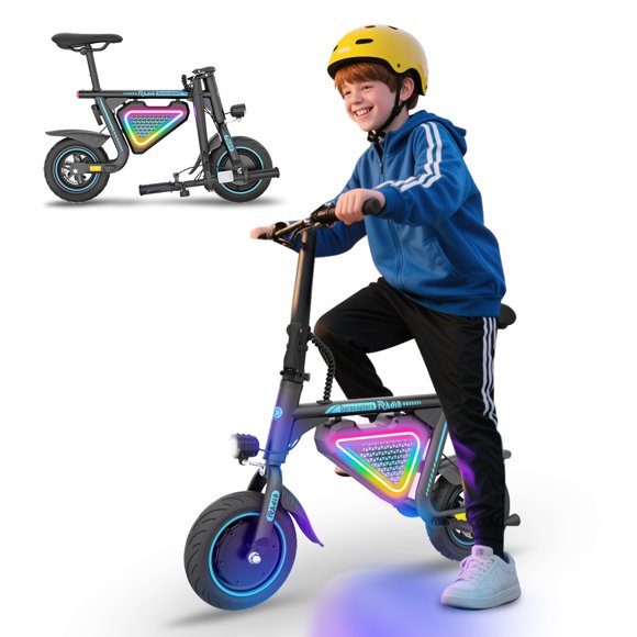 Gyrocopters Radi8 Electric scooter (Black) | UL 2272 approved | 25 km Range | 25 km/h Speed | Rear Disc Brakes | LED Lights | LCD Display