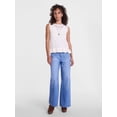 thumbnail image 3 of Scenario Women's Texture Peplum Tank Sweater, Lightweight, Sizes XS-XXXL, 3 of 6