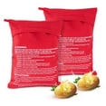 thumbnail image 1 of OBTANIM Bolsa para patatas para microondas, paquete de 2 bolsas reutilizables para cocina en microondas, bolsa para patatas al horno, color rojo, 1 of 8