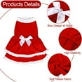 thumbnail image 2 of UOSIA Dog Christmas Dress with Bowtie Fleece Pet Princess Skirt Girl Winter Outfit Party for Small Dogs, 2 of 7