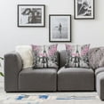 thumbnail image 3 of Acheng  Throw Pillow Cover Set of 2 Oil Painting Paris European City Landscape France Eiffel Tower Black White and Pink Modern Couple Under Decorative Pillow Case Home Decor White, 3 of 6