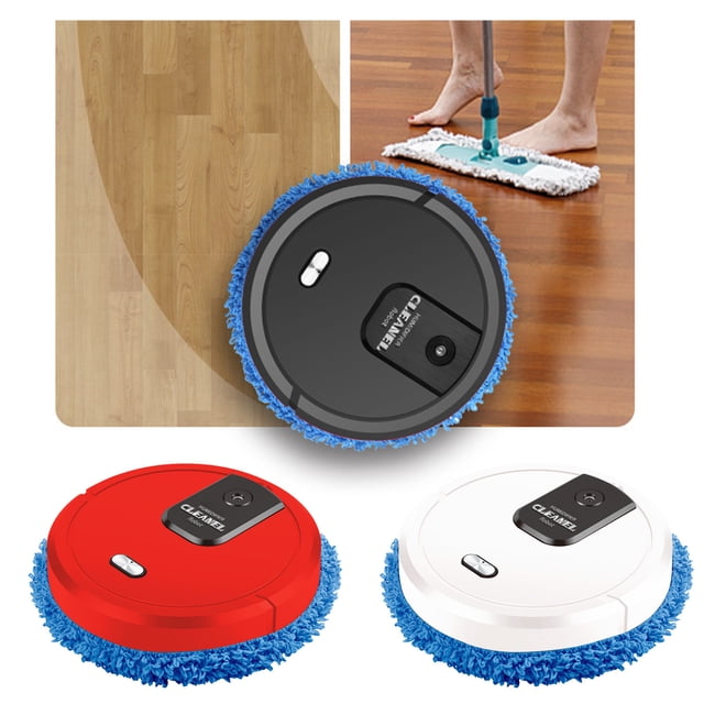 Xihbxyly Robot Trapeador Silencioso, Modo de Limpieza En Seco y Húmedo, Carga Usb, Evita Obstáculos Automáticamente, Aspiradora Inteligente, Ideal para El Cuidado Del Suelo Del Hogar, Blanco, Negro y