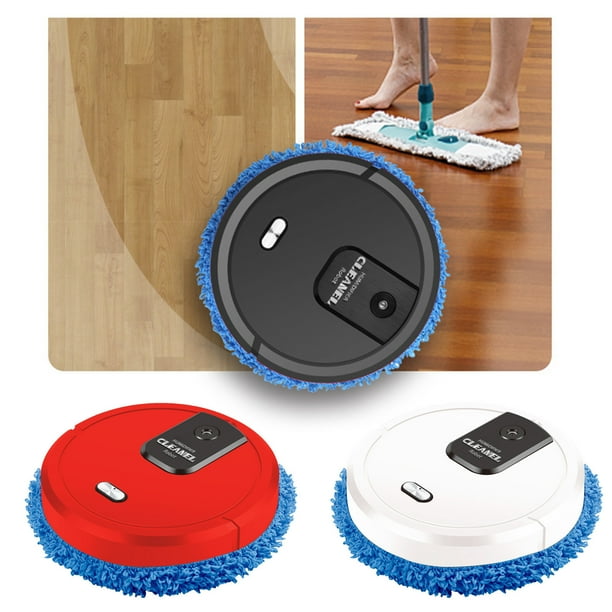 Xihbxyly Robot Trapeador Silencioso, Modo de Limpieza En Seco y Húmedo, Carga Usb, Evita Obstáculos Automáticamente, Aspiradora Inteligente, Ideal para El Cuidado Del Suelo Del Hogar, Blanco, Negro y