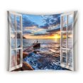 thumbnail image 1 of EREHome Open Window Sunrise Nature Tapestry Polyester Fabric Tapestries Wall Art Hanging 60x80 Inches, 1 of 3