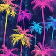 thumbnail image 6 of PIKWEEK Round Table Cloth Palm Leaves Tropical Jungle Charming Colors White, 6 of 8