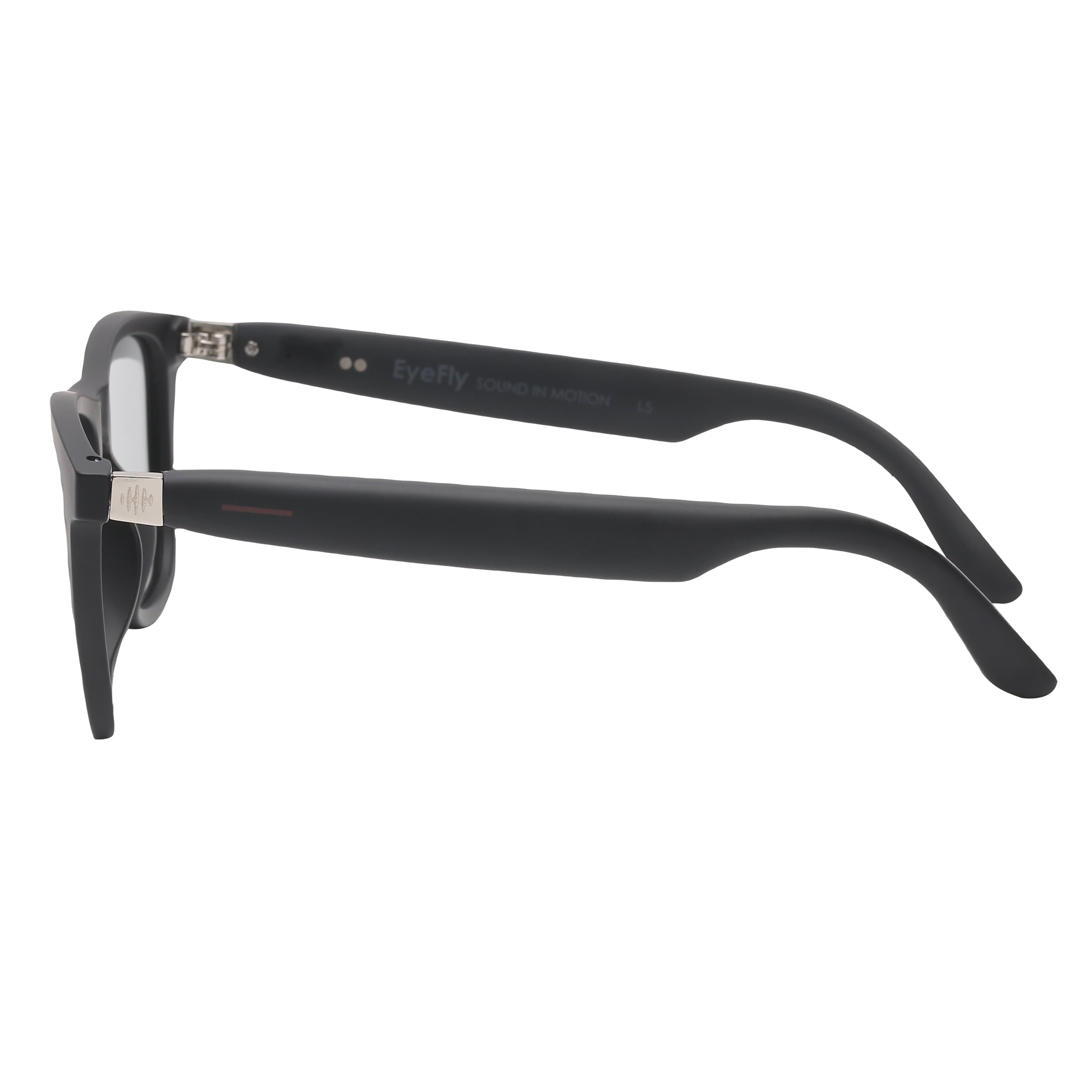 Eyefly Breeze Prescription Ready Bluetooth Rechargeable Unisex Sunglasses, Matte Black, Includes Case