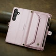 thumbnail image 4 of TECH CIRCLE Wallet Phone Case for Samsung Galaxy A35 (6.6") 2024 - Stylish Crossbody Phone Case with Shoulder/Wrist Straps, Lightweight PU Leather Cover with Card Slots & Pocket, Pink, 4 of 9