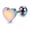 Multicolor, variant on 1Pc Stainless Steel Love Heart Ear Helix Cartilage Body Piercing Earrings St-Silver