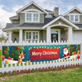 thumbnail image 6 of Santa Theme Christmas Banner Reindeer Design Merry Christmas Banner Snowy Night Christmas Tree Xmas Banner for Christmas Party Holiday Decoration Indoor Decor, 6 of 9