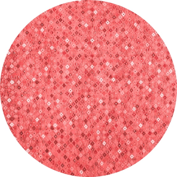 Ahgly Company Indoor Round Southwestern Red Country Area Rugs, 8' Round