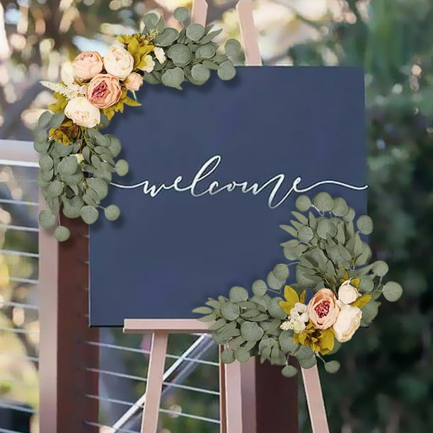 Guirnaldas florales perfecl 2 flores de arco de boda botín de flores artificiales