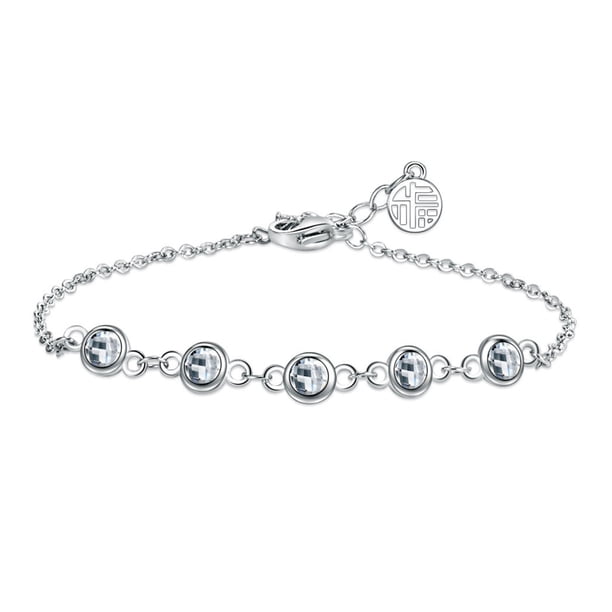 Chain Bracelet Glittery 5 Beads Fashion Accessories Geometric